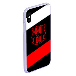 Чехол iPhone XS Max матовый Barcelona stripes sport, цвет: 3D-светло-сиреневый — фото 2