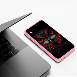 Чехол iPhone XS Max матовый Красная сова, цвет: 3D-баблгам — фото 2