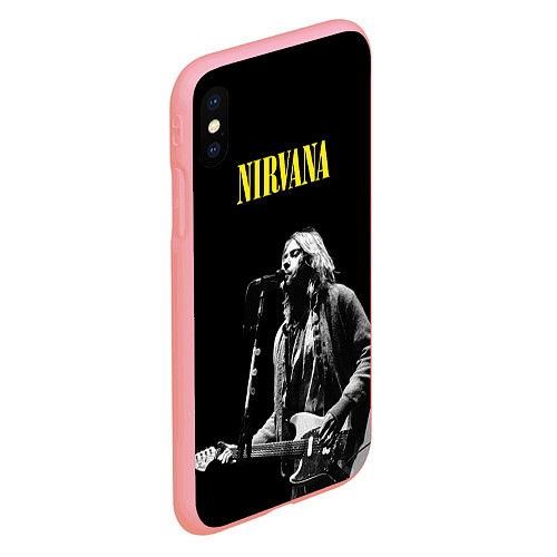 Чехол iPhone XS Max матовый Группа Nirvana Курт Кобейн / 3D-Баблгам – фото 2