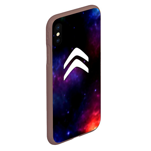 Чехол iPhone XS Max матовый Citroen space / 3D-Коричневый – фото 2