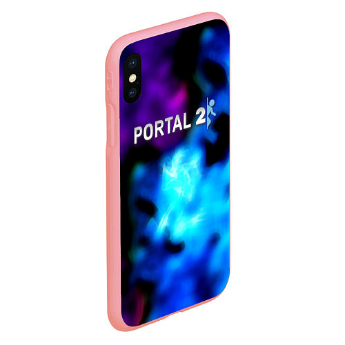 Чехол iPhone XS Max матовый Portal неоновый градиент / 3D-Баблгам – фото 2