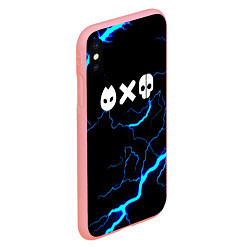 Чехол iPhone XS Max матовый Любовь смерть и роботы гроза шторм, цвет: 3D-баблгам — фото 2