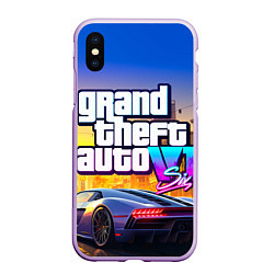 Чехол iPhone XS Max матовый Grand theft auto 6 street vice city