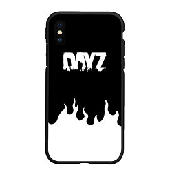 Чехол iPhone XS Max матовый Dayz огонь апокалипсис, цвет: 3D-черный