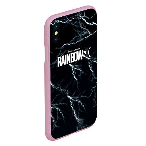 Чехол iPhone XS Max матовый Радуга 6 шторм / 3D-Розовый – фото 2