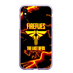 Чехол iPhone XS Max матовый The Last of Us thunderstorm, цвет: 3D-светло-сиреневый