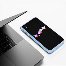 Чехол iPhone XS Max матовый Не чушпан арт, цвет: 3D-голубой — фото 2