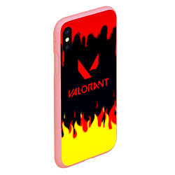 Чехол iPhone XS Max матовый Valorant flame texture games, цвет: 3D-баблгам — фото 2