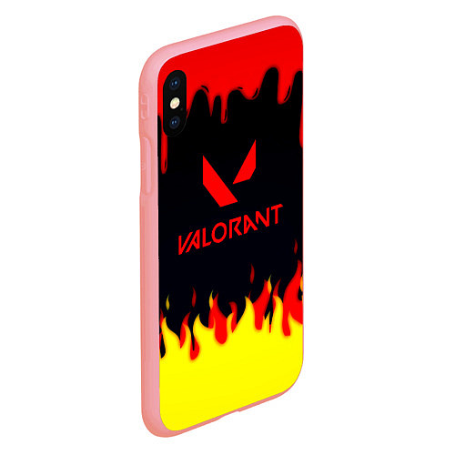 Чехол iPhone XS Max матовый Valorant flame texture games / 3D-Баблгам – фото 2