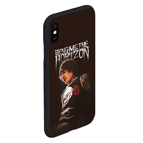 Чехол iPhone XS Max матовый Oli Sykes - Bring Me the Horizon / 3D-Черный – фото 2