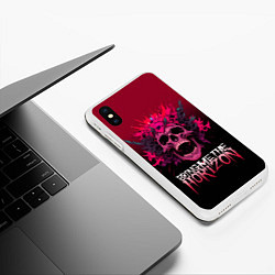 Чехол iPhone XS Max матовый Bring Me the Horizon - rock band, цвет: 3D-белый — фото 2