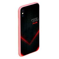 Чехол iPhone XS Max матовый Audi stripes neon, цвет: 3D-баблгам — фото 2