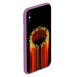 Чехол iPhone XS Max матовый Чушпан арт, цвет: 3D-фиолетовый — фото 2