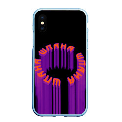 Чехол iPhone XS Max матовый Шпана круг, цвет: 3D-голубой