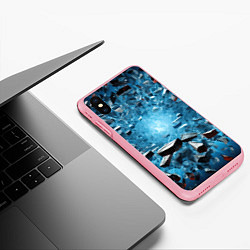 Чехол iPhone XS Max матовый Взрыв мелких плит, цвет: 3D-баблгам — фото 2