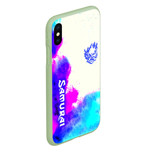 Чехол iPhone XS Max матовый Samurai neon colors / 3D-Салатовый – фото 2