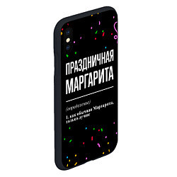 Чехол iPhone XS Max матовый Праздничная Маргарита конфетти, цвет: 3D-черный — фото 2