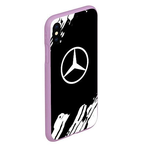 Чехол iPhone XS Max матовый Mercedes benz краски спорт / 3D-Сиреневый – фото 2