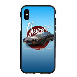 Чехол iPhone XS Max матовый Американский маслкар Chevrolet Camaro третьего пок