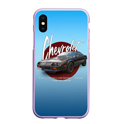 Чехол iPhone XS Max матовый Американский маслкар Chevrolet Camaro третьего пок