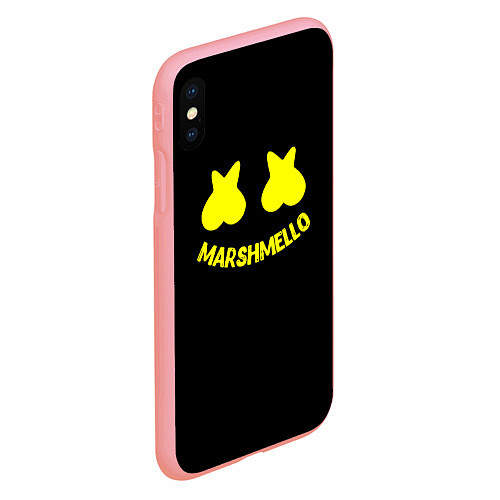 Чехол iPhone XS Max матовый Christopher Comstock yellow logo / 3D-Баблгам – фото 2