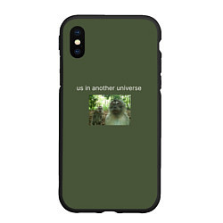 Чехол iPhone XS Max матовый Us in another universe, цвет: 3D-черный