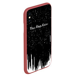 Чехол iPhone XS Max матовый Three days grace rock band, цвет: 3D-красный — фото 2