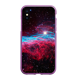 Чехол iPhone XS Max матовый Uy scuti star - neon space, цвет: 3D-фиолетовый