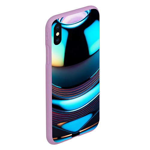 Чехол iPhone XS Max матовый Шар с отражениями / 3D-Сиреневый – фото 2