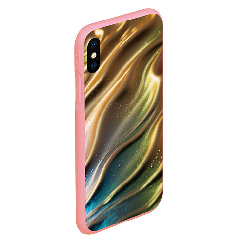 Чехол iPhone XS Max матовый Металлический атласный песок / 3D-Баблгам – фото 2