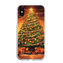 Чехол iPhone XS Max матовый Магия Рождества