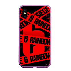 Чехол iPhone XS Max матовый Rainbox six краски