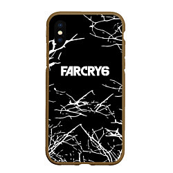 Чехол iPhone XS Max матовый Farcry ночь деревья гейм, цвет: 3D-коричневый