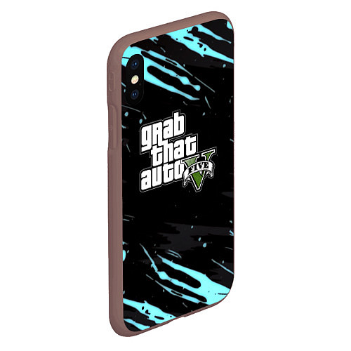 Чехол iPhone XS Max матовый GTA5 краски абстрактные / 3D-Коричневый – фото 2