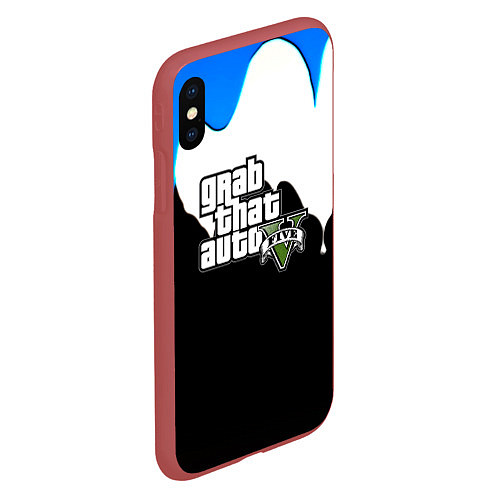 Чехол iPhone XS Max матовый GTA 5 краски гейм / 3D-Красный – фото 2