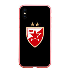 Чехол iPhone XS Max матовый Црвена Звезда logo fc