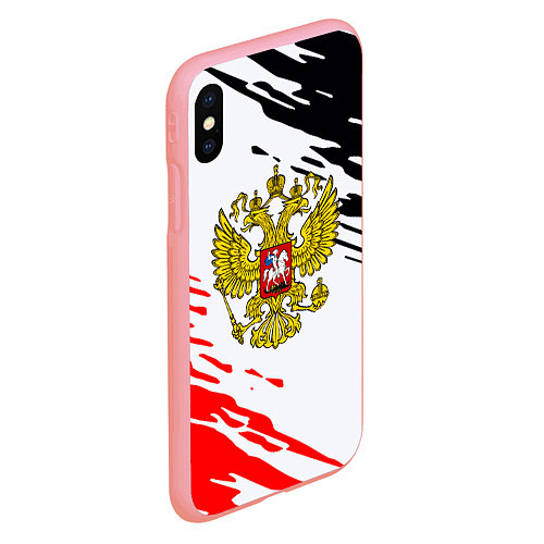 Чехол iPhone XS Max матовый Россия имперские краски текстура / 3D-Баблгам – фото 2