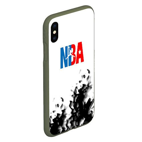 Чехол iPhone XS Max матовый Basketball краски / 3D-Темно-зеленый – фото 2