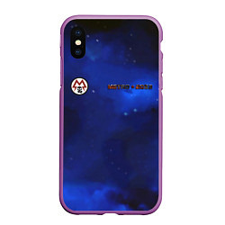 Чехол iPhone XS Max матовый Metro 2033 космос, цвет: 3D-фиолетовый