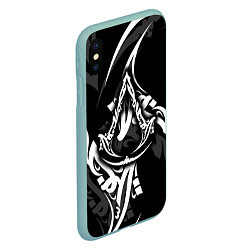 Чехол iPhone XS Max матовый Assassins Creed: Mirage - каллиграфия, цвет: 3D-мятный — фото 2