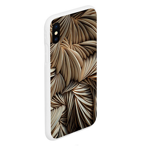 Чехол iPhone XS Max матовый Текстурные фоны / 3D-Белый – фото 2