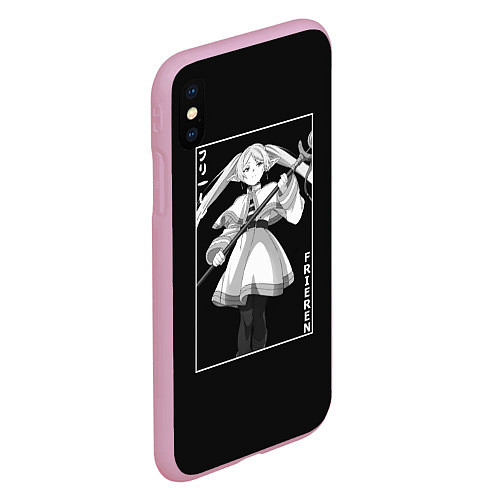 Чехол iPhone XS Max матовый Frieren waifu / 3D-Розовый – фото 2