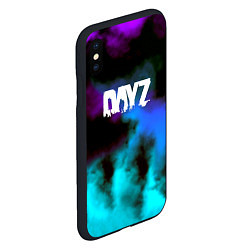 Чехол iPhone XS Max матовый Dayz неоновый космос, цвет: 3D-черный — фото 2