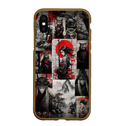 Чехол iPhone XS Max матовый Japanese samurai art