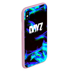 Чехол iPhone XS Max матовый Dayz огонь синий, цвет: 3D-розовый — фото 2