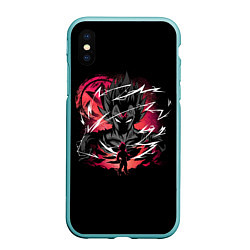 Чехол iPhone XS Max матовый Dragon Ball - Vegeta, цвет: 3D-мятный