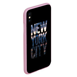 Чехол iPhone XS Max матовый New York City - USA, цвет: 3D-розовый — фото 2