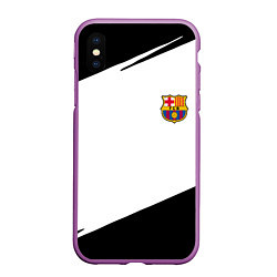 Чехол iPhone XS Max матовый Barcelona краски чёрные спорт