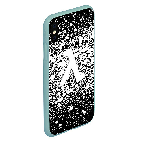 Чехол iPhone XS Max матовый Half life splash white / 3D-Мятный – фото 2