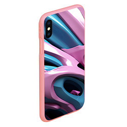 Чехол iPhone XS Max матовый Пластичная абстракция, цвет: 3D-баблгам — фото 2